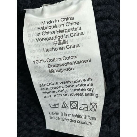 Vintage J.Crew Fisherman Sweater Mock Neck Knit Cotton Women's Size Medium - Picture 6 of 6